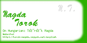 magda torok business card